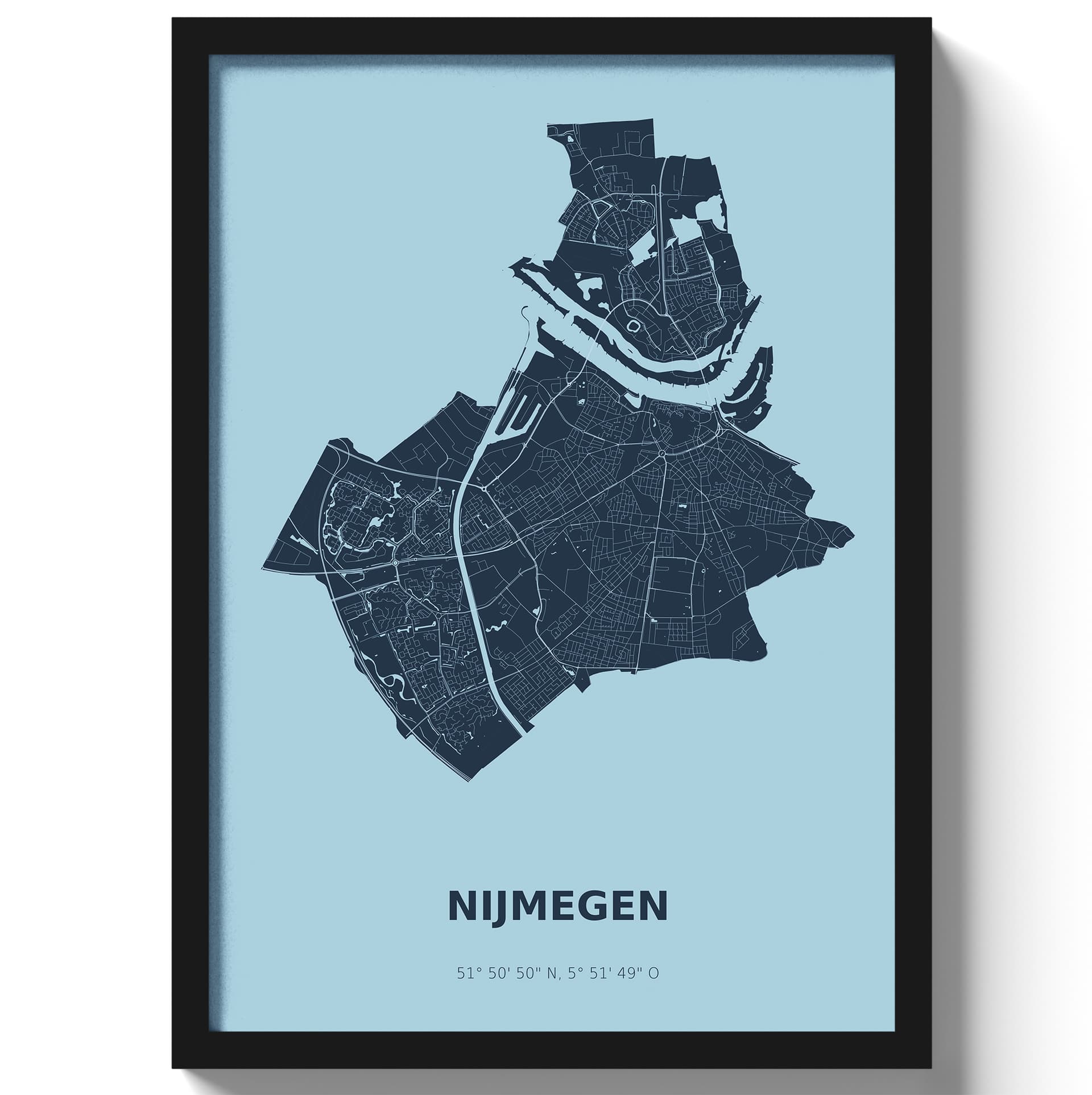 Poster Nijmegen - Blauw