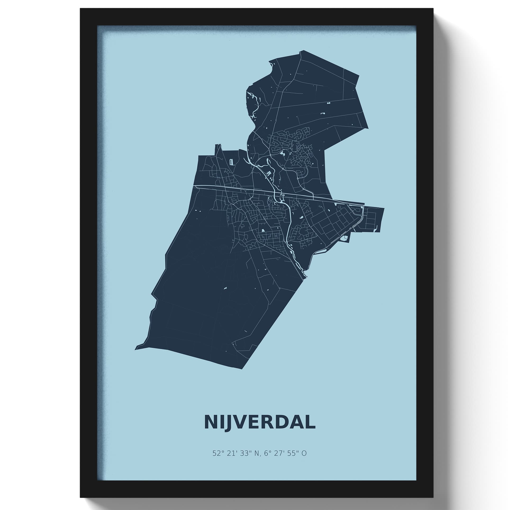 Poster Nijverdal - Blauw