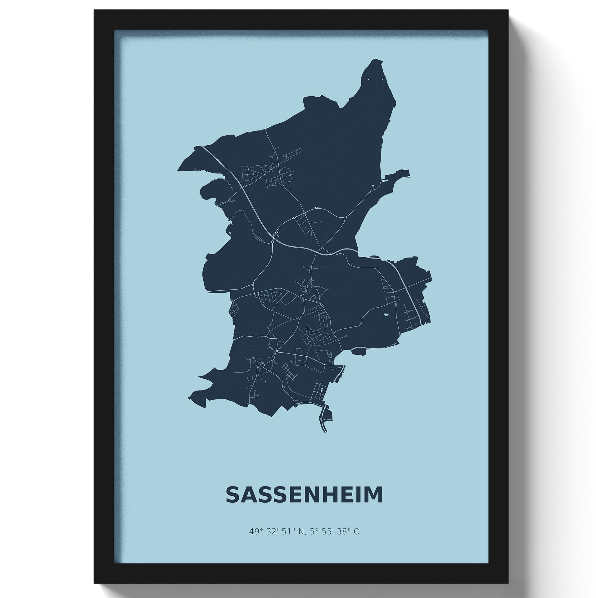 Poster Sassenheim - Blauw