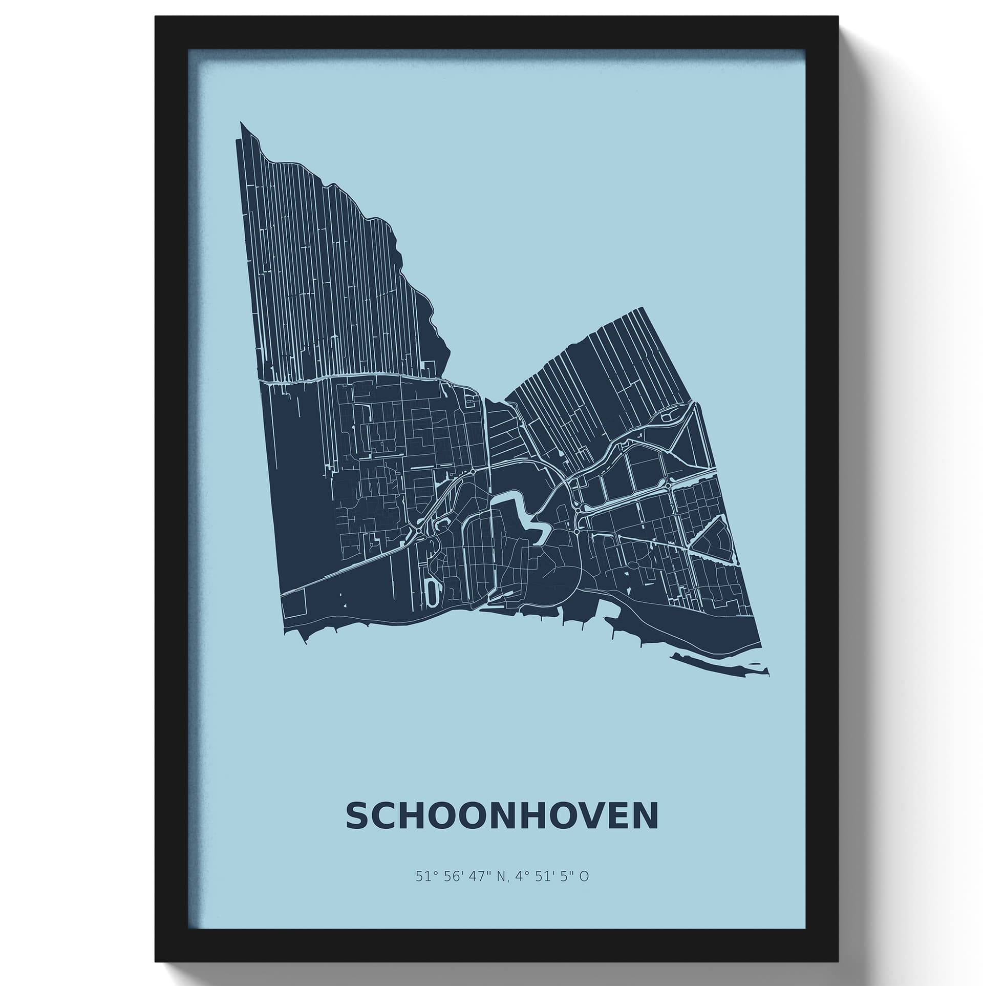 Poster Schoonhoven - Blauw