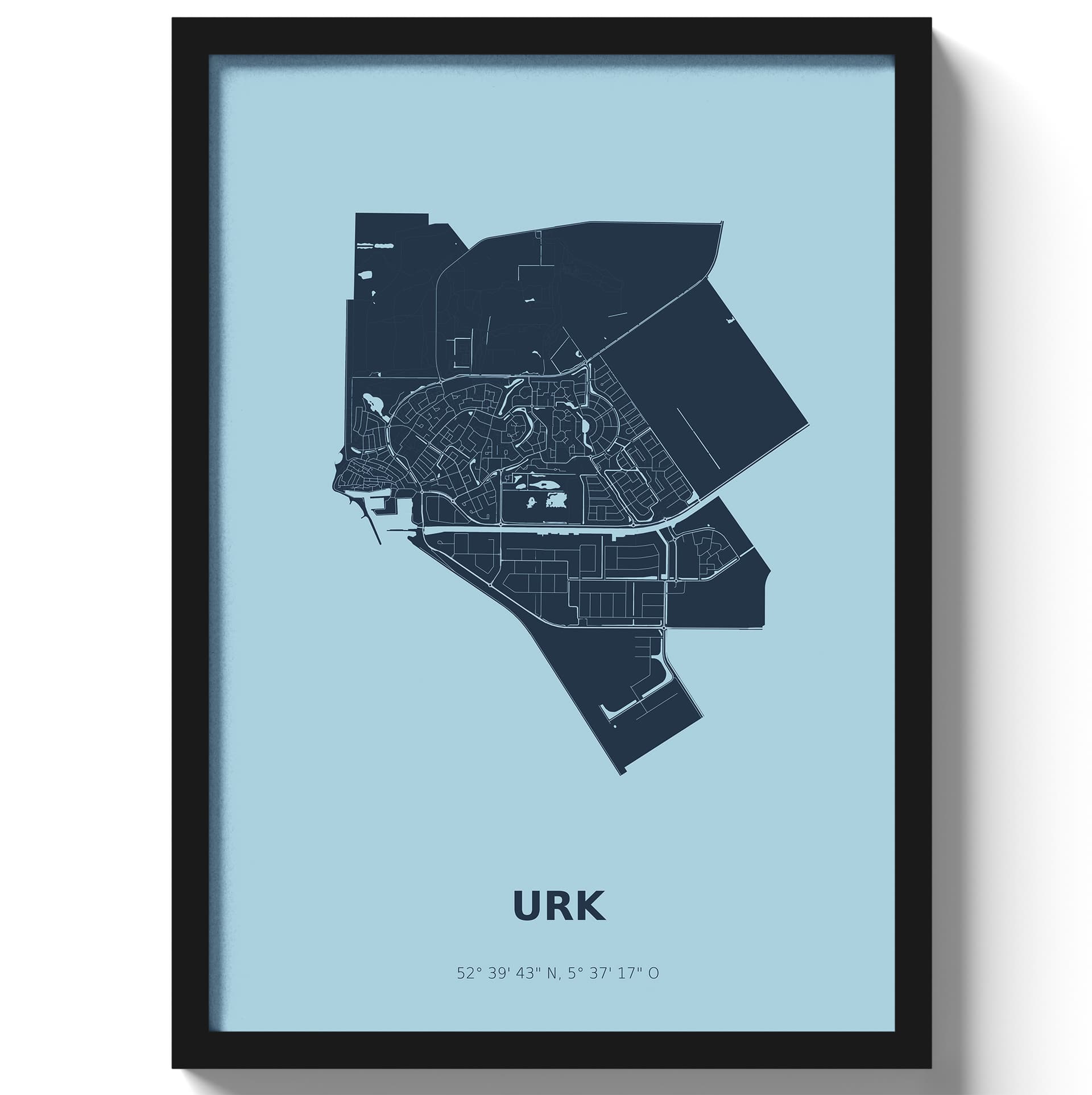 Poster Urk - Blauw