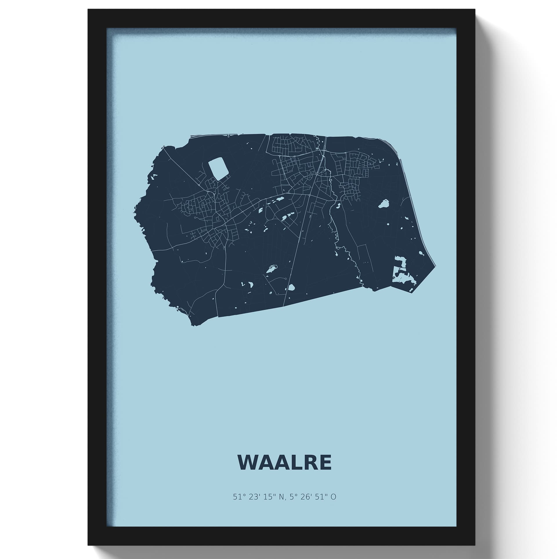 Poster Waalre - Blauw