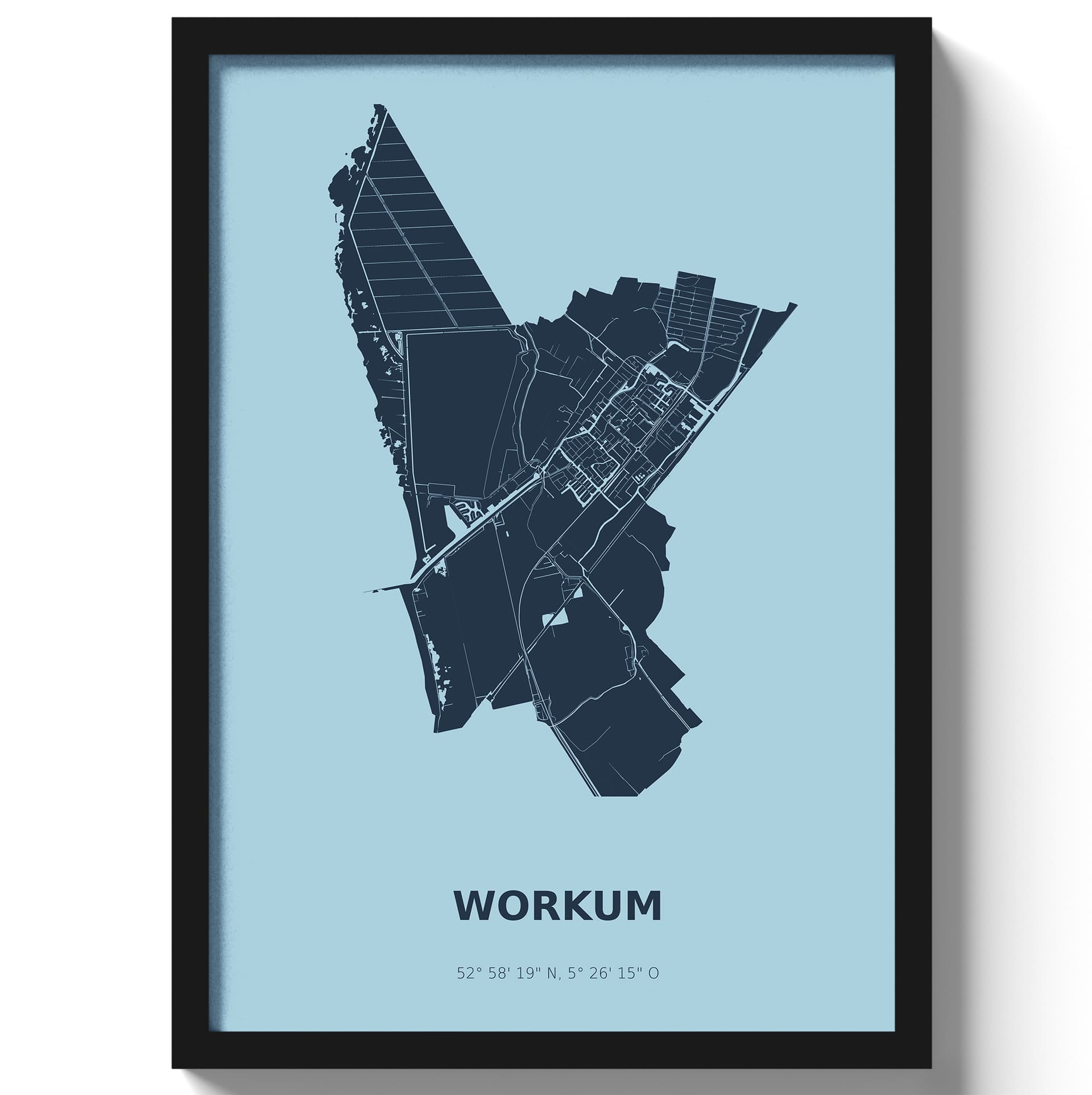 Poster Workum - Blauw