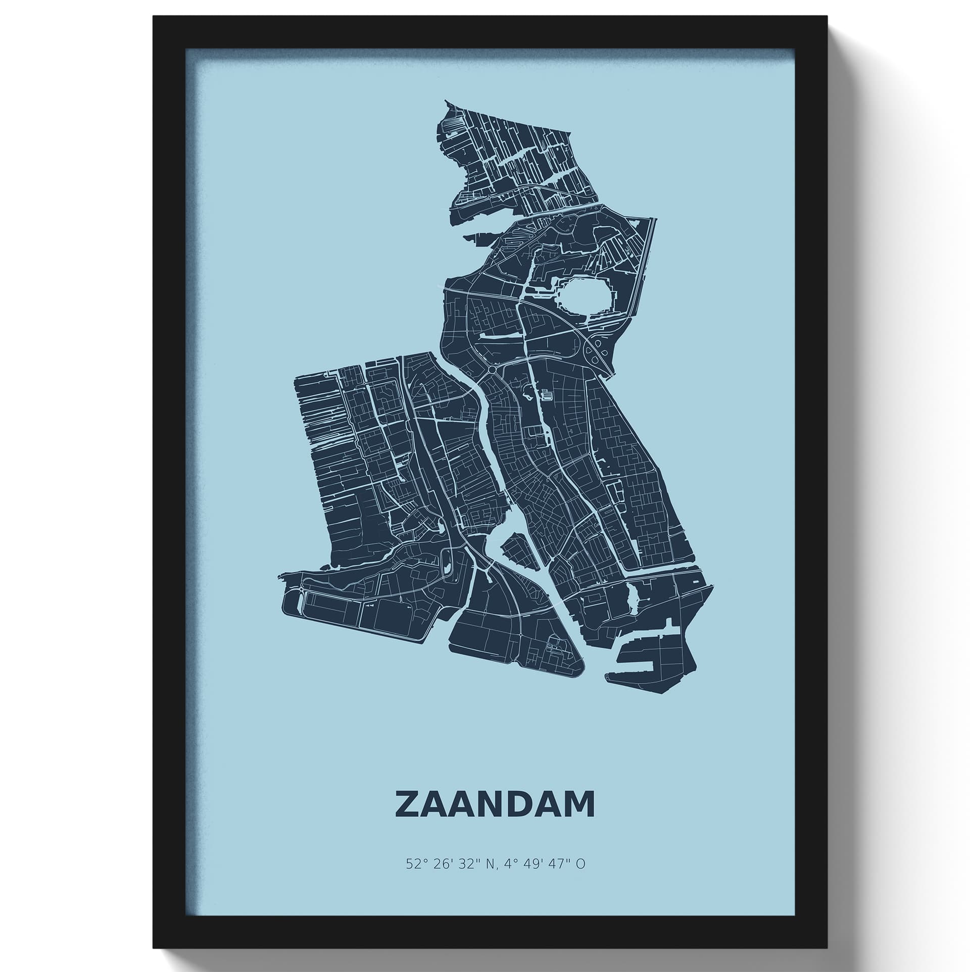 Poster Zaandam - Blauw