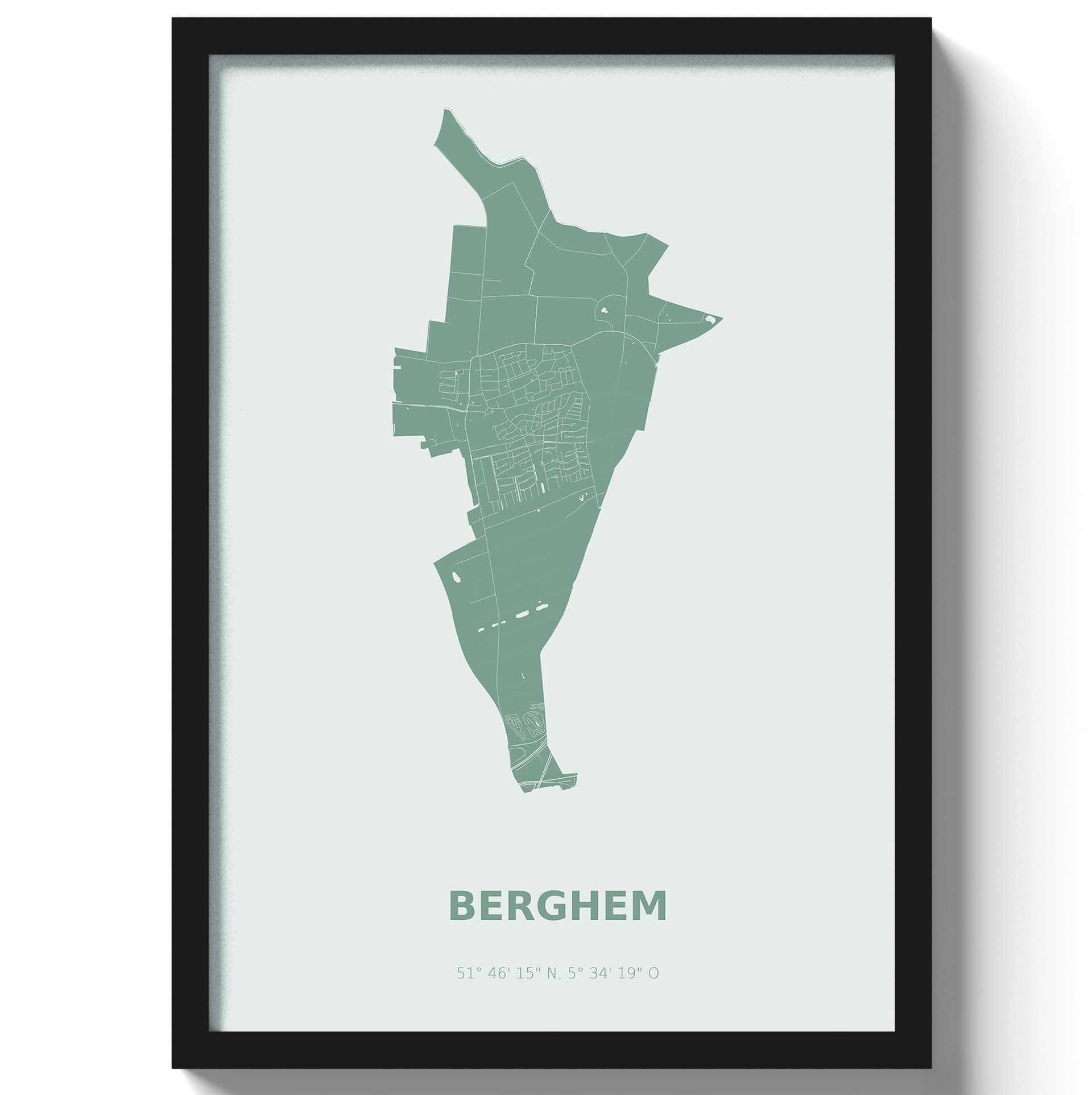 Poster Berghem - Groen