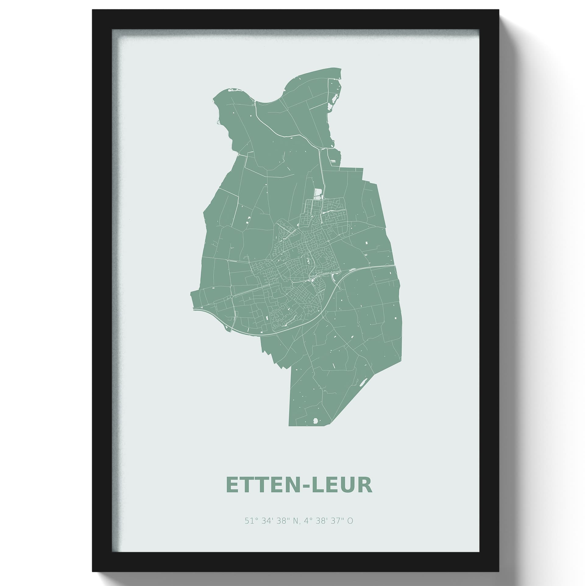 Poster Etten-LeurA4 - 21 x 30 cm - Groen