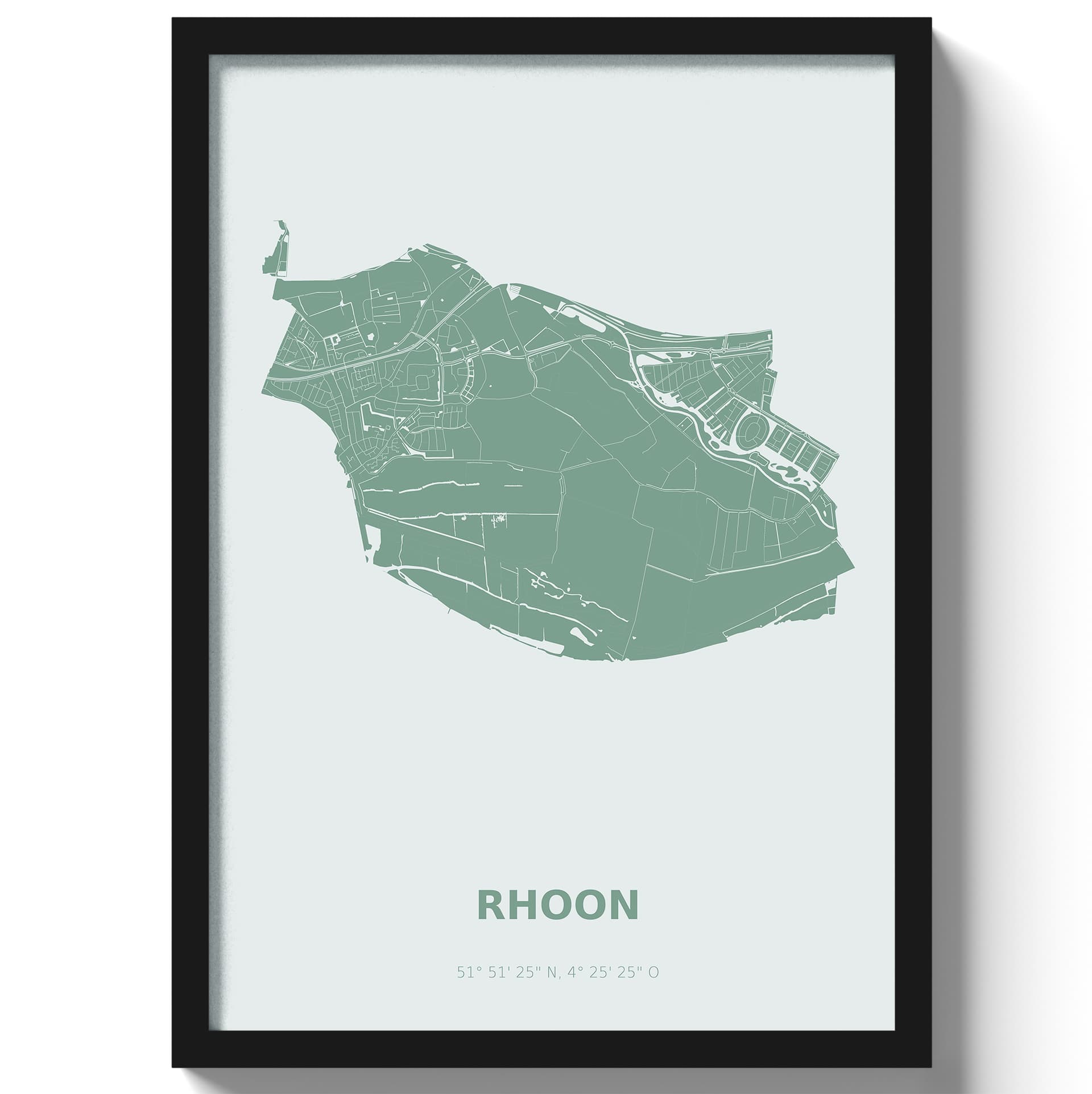 Poster Rhoon - Groen