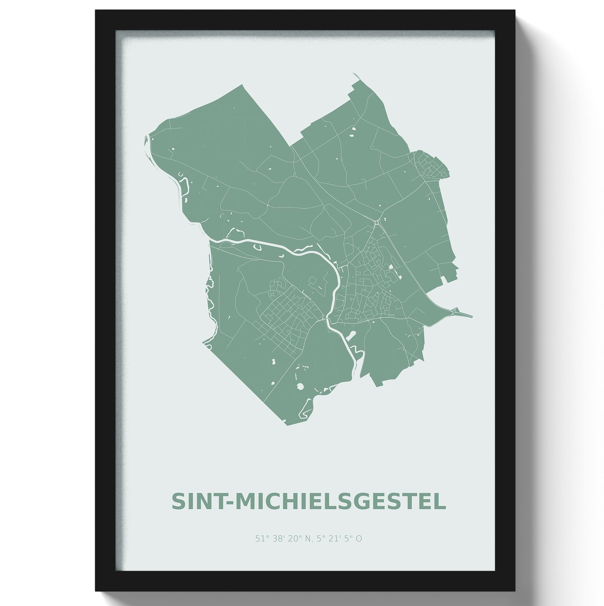 Poster Sint-MichielsgestelA4 - 21 x 30 cm - Groen